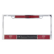 USC Trojans Chrome Shield Suzanne Dworak-Peck School of Social Work License Plate Frame